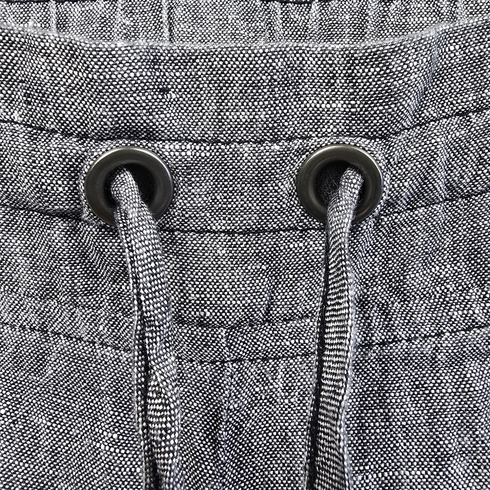 Athleta Linen Black Chambray Joggers Size 4 - Picture 5 of 13